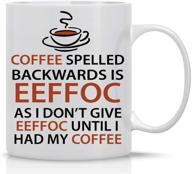 eeffoc is coffee spelled backwards - funny 11oz coffee mug for women, boss, friend, employee, or spouse - perfect birthday idea logo