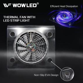 img 1 attached to 🎮 Enhance Gaming Experience with WFPOWER USB RGB LED Cooler Cooling Fan Stand: Wireless Remote, Multi-Color LED, Compatible with PS4, Xbox One, Laptop & More