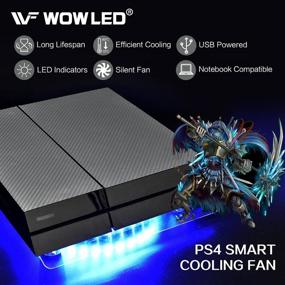 img 2 attached to 🎮 Enhance Gaming Experience with WFPOWER USB RGB LED Cooler Cooling Fan Stand: Wireless Remote, Multi-Color LED, Compatible with PS4, Xbox One, Laptop & More