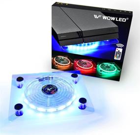img 4 attached to 🎮 Enhance Gaming Experience with WFPOWER USB RGB LED Cooler Cooling Fan Stand: Wireless Remote, Multi-Color LED, Compatible with PS4, Xbox One, Laptop & More