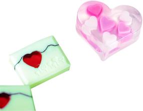 img 3 attached to 🧼 X-Haibei Silicone Soap Mold with Heart Tube Column Insert for Soap Making Supplies