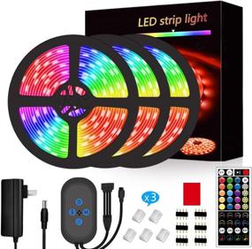 img 4 attached to 🔮 Segrass 49.2ft LED Strip Lights - Music Sync RGB Color Changing Light Strips for Bedroom Home Decoration (3 Rolls of 16.4ft)