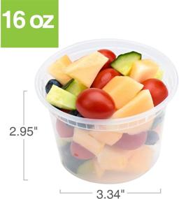 img 3 attached to 🍱 Glotoch 24 Pack Plastic Food and Drink Storage Containers Set with Lids - 16 oz. (2 Cups), Microwave, Freezer & Dishwasher Safe, Eco-Friendly, BPA-Free, Reusable & Stackable