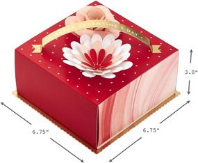 img 2 attached to Hallmark Paper Wonder 6&#34; Medium Valentine's Gift Box with 3D Flowers in Red and Gold – Ideal for Wife, Girlfriend, Fiancée