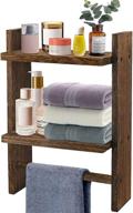 🛁 bathroom towel rack shelf with hand towel holder: space-saving wall shelves for organized bathroom storage logo