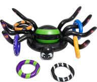 🕷️ halloween spider ring toss game toy set for all ages, indoor/outdoor halloween party game, halloween party game favors, halloween gathering toys logo