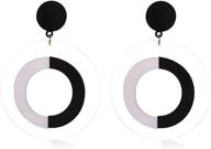 💃 wuweijiajia transparent hollow circle acrylic drop earrings: lightweight & stylish statement jewelry for women and girls logo