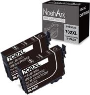 🖨️ noahark 2 packs 702xl remanufactured ink cartridges for epson workforce pro wf-3720 wf-3730 printers logo