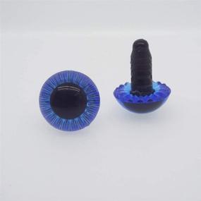 img 1 attached to 👀 Pack of 20, 15mm Blue Plastic Safety Eyes - High-Quality Half Round Eyes for Dolls, Teddy Bears, and DIY Crafts