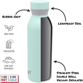 img 1 attached to 💧 BUILT Cascade Water Bottle, 18 ounces, Teal - Durable and Stylish Hydration Companion