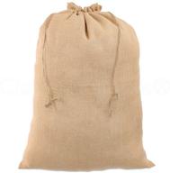 👜 durable cleverdelights burlap bags 18"x24" with drawstring - set of 2 logo