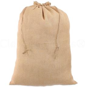 img 2 attached to 👜 Durable CleverDelights Burlap Bags 18"x24" with Drawstring - Set of 2