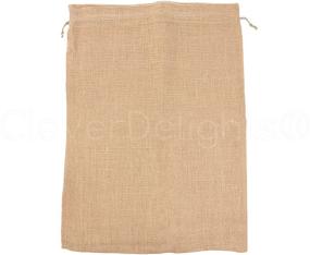 img 1 attached to 👜 Durable CleverDelights Burlap Bags 18"x24" with Drawstring - Set of 2