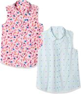 girls' sleeveless woven tops by spotted zebra logo