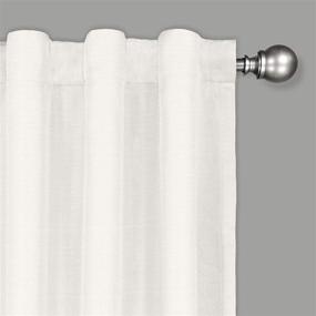 img 3 attached to 🌙 ECLIPSE Summit Solid 40" x 95" DraftStopper Room Darkening Curtains: Thermal Insulated, Light Blocking, White