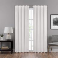 🌙 eclipse summit solid 40" x 95" draftstopper room darkening curtains: thermal insulated, light blocking, white logo