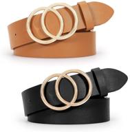 🐆 luxurious leather werforu ladies double leopard belts: exquisite women's accessories that make a statement logo