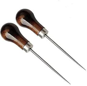 img 4 attached to 🧵 Enhance your Sewing Precision with VIUJUH's 2 Pack Gourd Shape Awl Tailors Awl