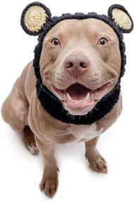 img 4 attached to 🐻 Zoo Snoods Black Bear Dog Costume - Ear Flap-Free Hood for Pets