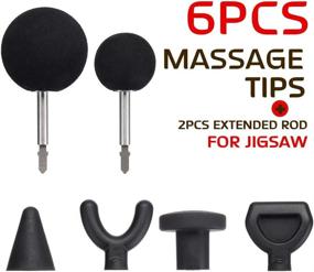 img 2 attached to 🔴 Lumpna Massager: 6pcs EVA Attachment Kit for Effective Body and Neck Pain Relief – Back, Shoulders, and Muscle Therapy Tool