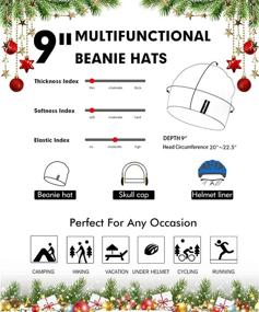 img 2 attached to 🧢 EMPIRELION 9" Multifunctional Lightweight Beanies Hats 2 Pack: Versatile Running Skull Cap, Helmet Liner, and Sleep Caps for Men and Women