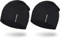 🧢 empirelion 9" multifunctional lightweight beanies hats 2 pack: versatile running skull cap, helmet liner, and sleep caps for men and women logo