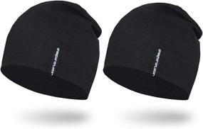 img 4 attached to 🧢 EMPIRELION 9" Multifunctional Lightweight Beanies Hats 2 Pack: Versatile Running Skull Cap, Helmet Liner, and Sleep Caps for Men and Women