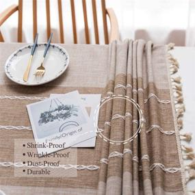 img 2 attached to Preserve the Vibrant Beauty of Your Dining Table: Joy Fabric Tablecloths Anti-Fading Rectangle