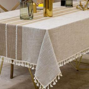 img 3 attached to Preserve the Vibrant Beauty of Your Dining Table: Joy Fabric Tablecloths Anti-Fading Rectangle