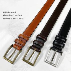 img 1 attached to Goffredo Oil Tanned Italian Leather Men's Belts: Genuine Accessories of Exceptional Quality