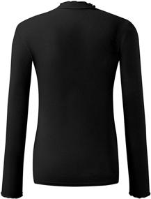 img 3 attached to 👚 Ultimate Comfort and Style: Ribbed Turtleneck Sleeve Undershirt Lettuce Women's Clothing for Lingerie, Sleep & Lounge
