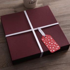 img 3 attached to 🎁 Винтажные красные звездные подарочные ярлыки на Рождество - набор из 100 штук с серебряными лентами