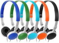 bulk classroom headphones 10 pack - keewonda wholesale students headsets kw-n10: durable mixed color children earbuds for kids in schools logo