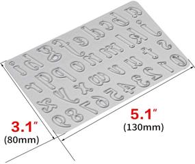 img 2 attached to Металлические ножи и трафик для вырезания букв алфавита Acescen - большой размер с буквами в нижнем и верхнем регистре от A до Z и цифрами для рукоделия, скрапбукинга, декоративной бумаги, открыток, фотоальбомов - комплект из 2 шт. A06