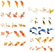 🐠 daimay 10 sheets 3d goldfish artificial koi pond clear film sticker - resin decorative sticker for diy gold fish mold, painting, and art design logo
