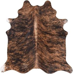 img 2 attached to 🐄 Tomtom Cowhides Brindle Medium Cowhide Rug: 100% Natural Leather Rugs, 7' x 6' - Rich Brindle Pattern