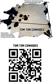 img 1 attached to 🐄 Tomtom Cowhides Brindle Medium Cowhide Rug: 100% Natural Leather Rugs, 7' x 6' - Rich Brindle Pattern