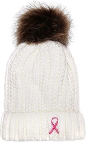 img 3 attached to Womens Winter Knitted Beanie Awareness Outdoor Recreation for Outdoor Clothing