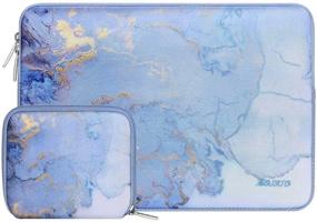 img 4 attached to 💻 Stylish Neoprene Watercolor Marble Laptop Sleeve for 13-13.3 inch MacBook Pro, MacBook Air, Notebook - With Small Case Included