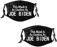 2 pack useless as joe biden face masks - washable face covers for men/women logo