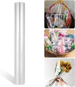 img 3 attached to 🎁 Стобок прозрачный рулон целлофановой обертки - 16 дюймов х 100 футов. Целлофановая подарочная упаковочная бумага для подарков, цветов, корзин, ремесел и вечеринок