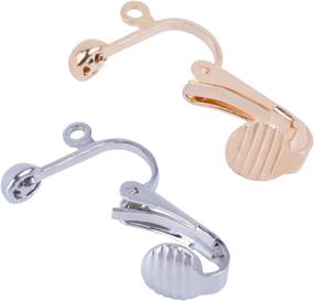 img 3 attached to 📎 BronaGrand 20pcs Clip-on Earring Converter with Convenient Open Loop - Gold and Silver
