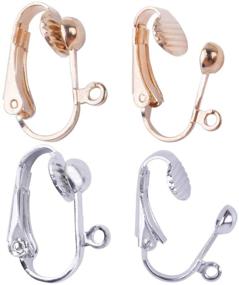 img 4 attached to 📎 BronaGrand 20pcs Clip-on Earring Converter with Convenient Open Loop - Gold and Silver