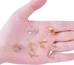 img 1 attached to 📎 BronaGrand 20pcs Clip-on Earring Converter with Convenient Open Loop - Gold and Silver