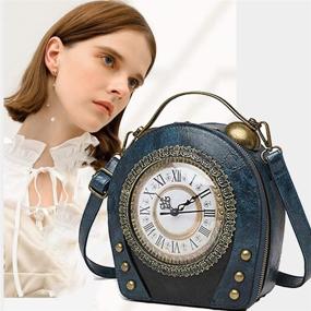 img 3 attached to Steampunk Shoulder Messenger Women's Handbags & Wallets: Versatile Working Handbags and Shoulder Bags