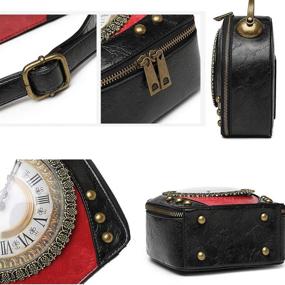 img 2 attached to Steampunk Shoulder Messenger Women's Handbags & Wallets: Versatile Working Handbags and Shoulder Bags