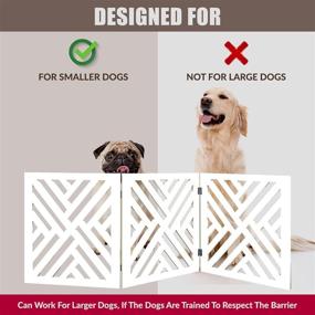 img 2 attached to 🐾 Bundaloo Decorative Wooden Dog Gate: Expandable Fence for Stairs, Doorways & Hallways - Small to Medium Pets