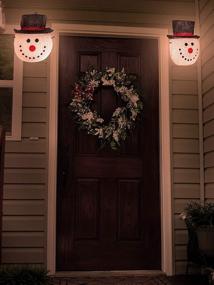 img 1 attached to 🎅 Enhance Your Holiday Decor with the Besti Snowman Porch Light Cover: Easy, No-Tool Installation, Weather-Resistant Acrylic, Fits Standard Outdoor Lighting