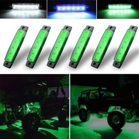 img 4 attached to 🚦 Botepon 6Pcs Led Rock Lights: Vibrant Green Underglow Lights for Trucks, Golf Carts, Jeeps, and Offroad Vehicles!