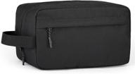 🧳 water resistant men's travel toiletry bag - vorspack hanging dopp kit with large capacity for shaving - black logo